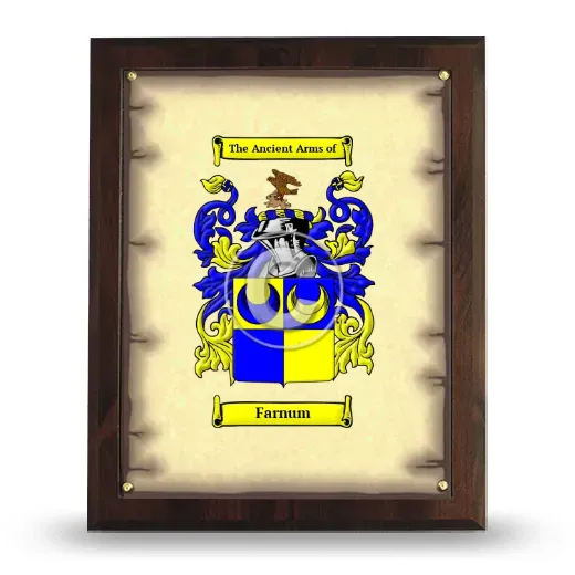 Farnum Coat of Arms Plaque
