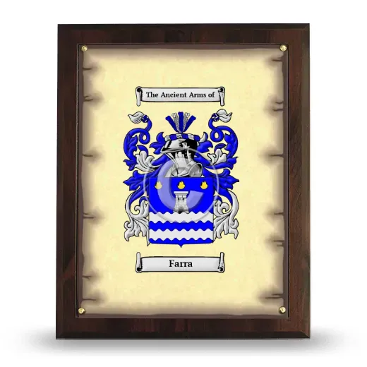 Farra Coat of Arms Plaque