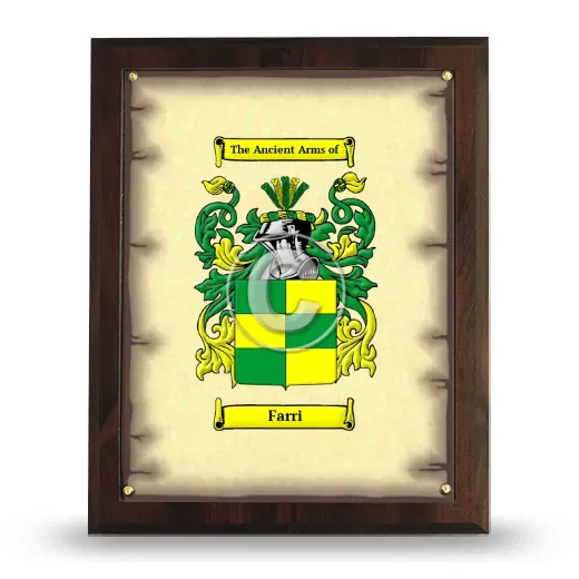Farri Coat of Arms Plaque