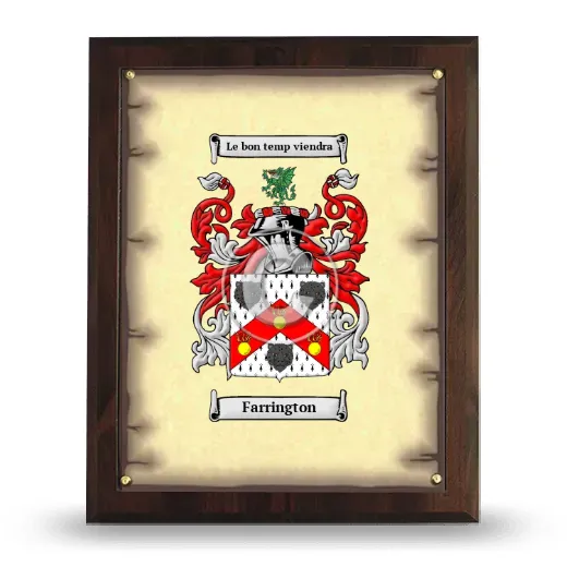 Farrington Coat of Arms Plaque