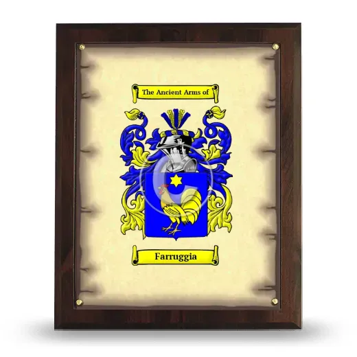 Farruggia Coat of Arms Plaque