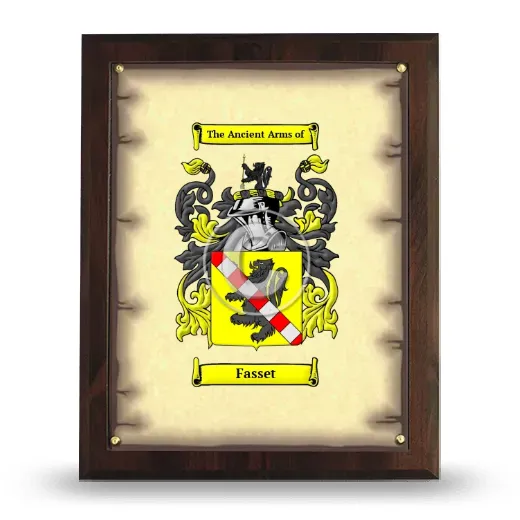 Fasset Coat of Arms Plaque