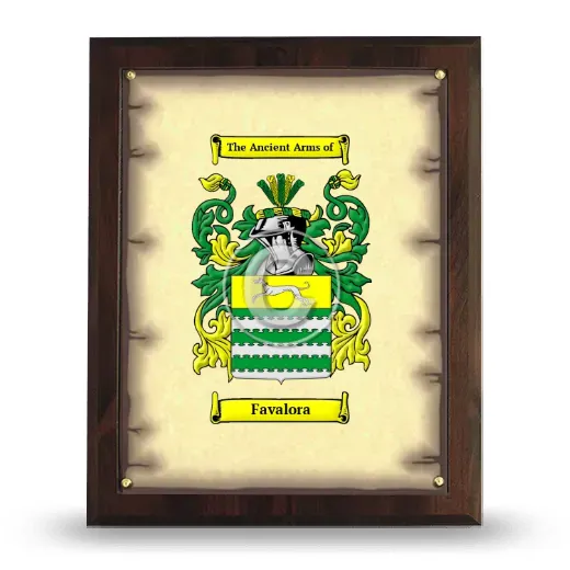 Favalora Coat of Arms Plaque