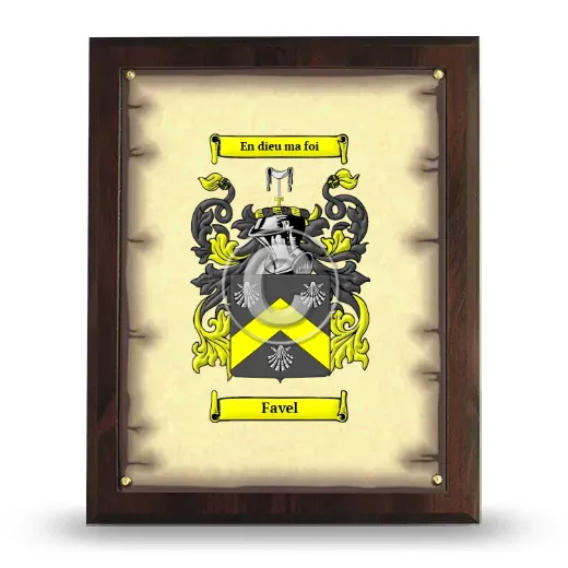 Favel Coat of Arms Plaque