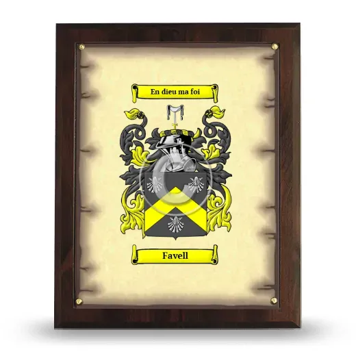 Favell Coat of Arms Plaque