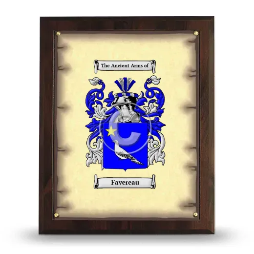 Favereau Coat of Arms Plaque