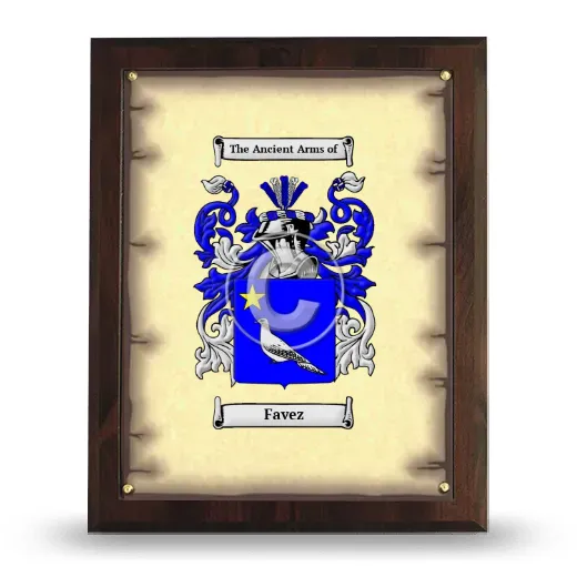 Favez Coat of Arms Plaque