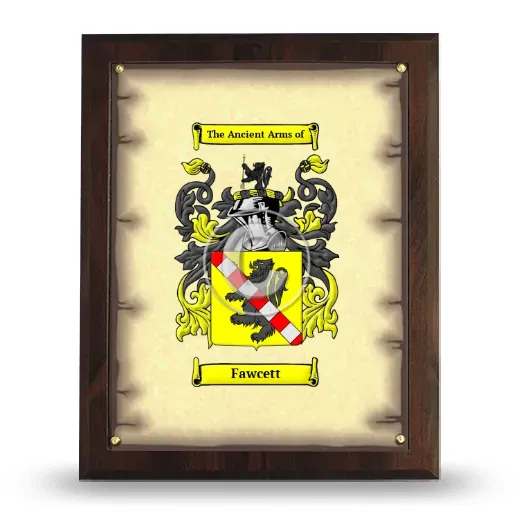 Fawcett Coat of Arms Plaque