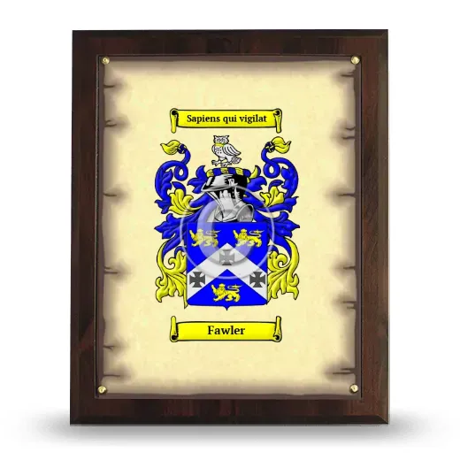 Fawler Coat of Arms Plaque