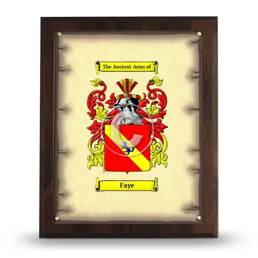 Faye Coat of Arms Plaque