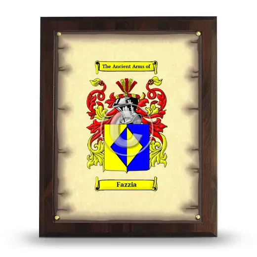 Fazzia Coat of Arms Plaque
