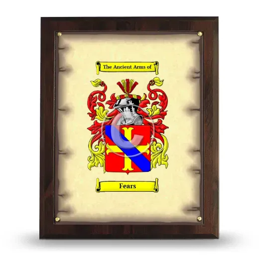 Fears Coat of Arms Plaque