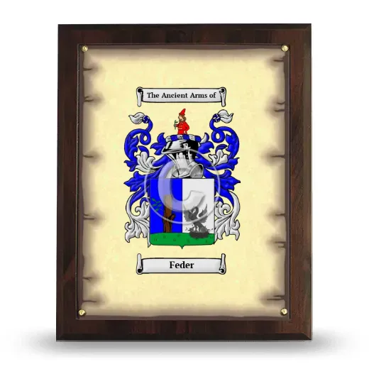 Feder Coat of Arms Plaque