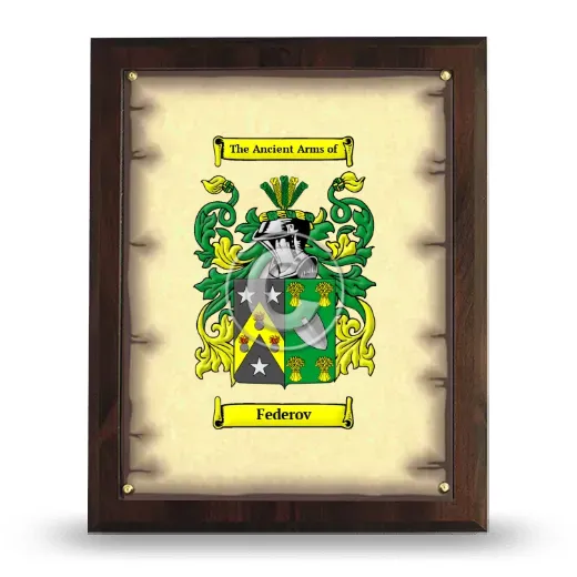 Federov Coat of Arms Plaque