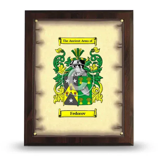Fedorov Coat of Arms Plaque
