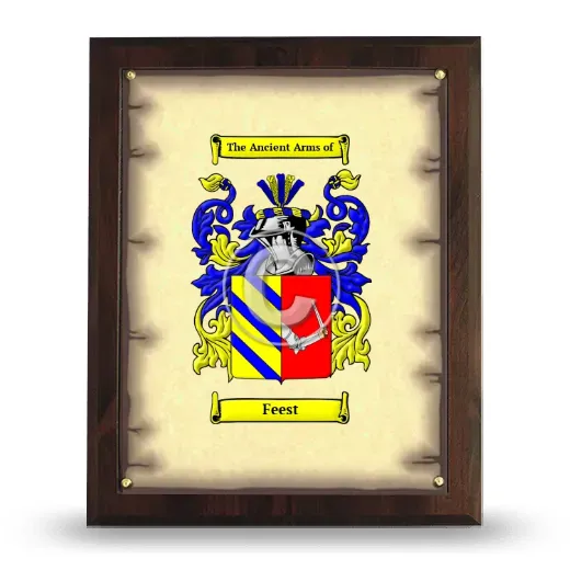 Feest Coat of Arms Plaque