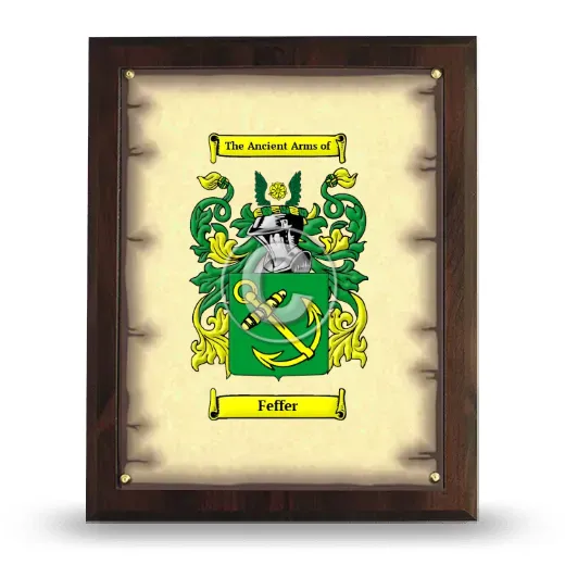 Feffer Coat of Arms Plaque