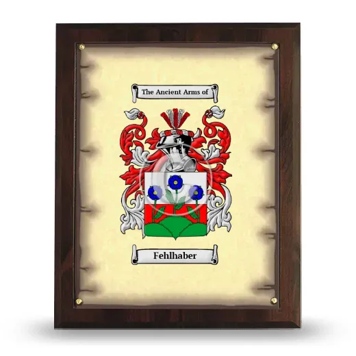 Fehlhaber Coat of Arms Plaque