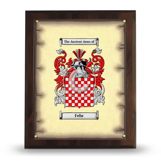 Fehr Coat of Arms Plaque