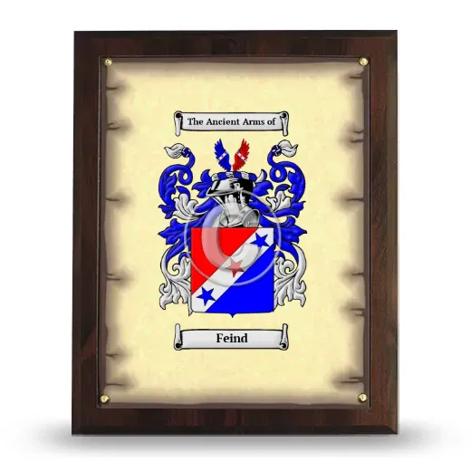 Feind Coat of Arms Plaque