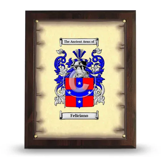 Feliciano Coat of Arms Plaque