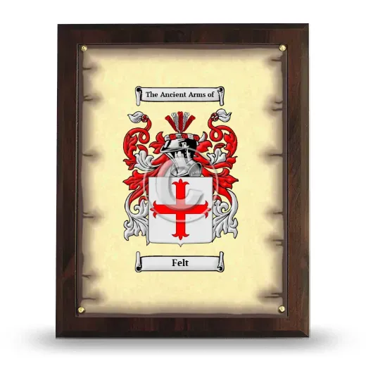 Felt Coat of Arms Plaque
