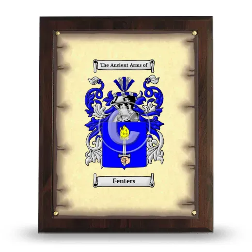 Fenters Coat of Arms Plaque