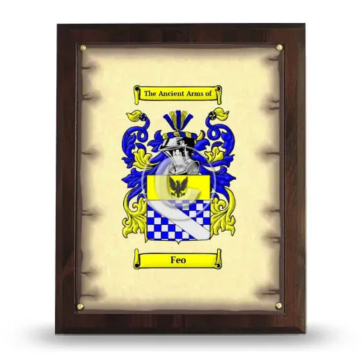 Feo Coat of Arms Plaque