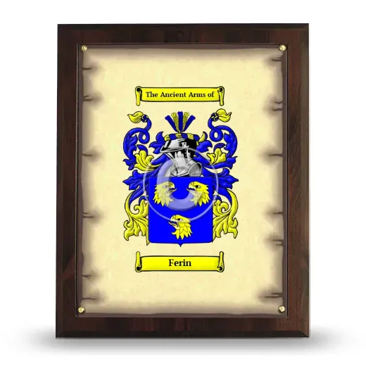 Ferin Coat of Arms Plaque