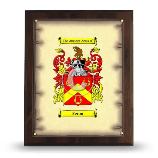 Feron Coat of Arms Plaque