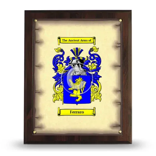 Ferraro Coat of Arms Plaque