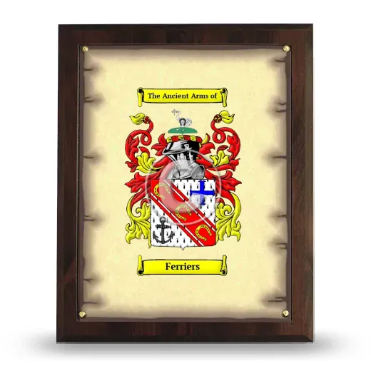 Ferriers Coat of Arms Plaque