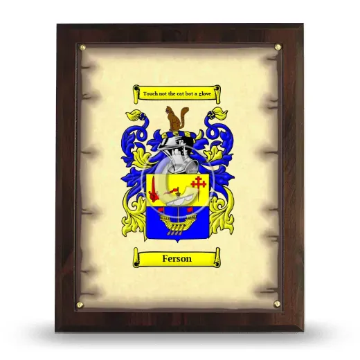 Ferson Coat of Arms Plaque