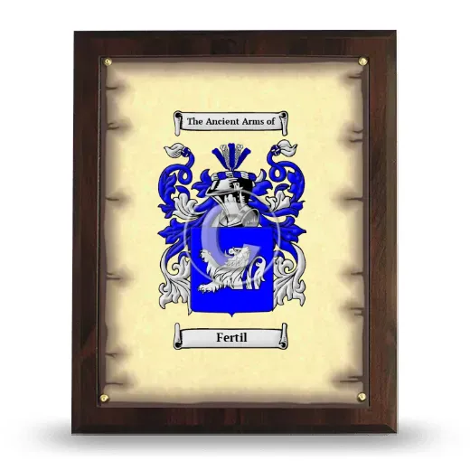 Fertil Coat of Arms Plaque