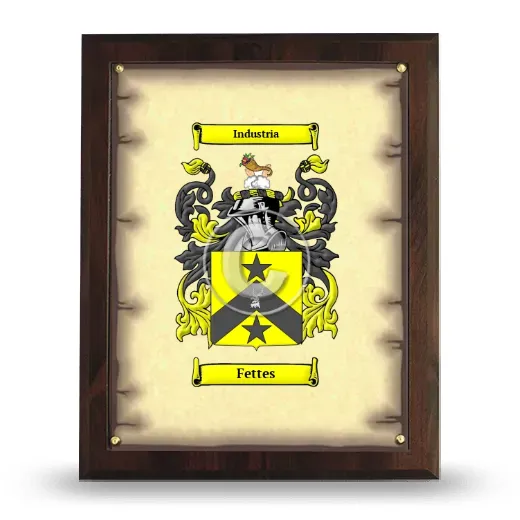 Fettes Coat of Arms Plaque