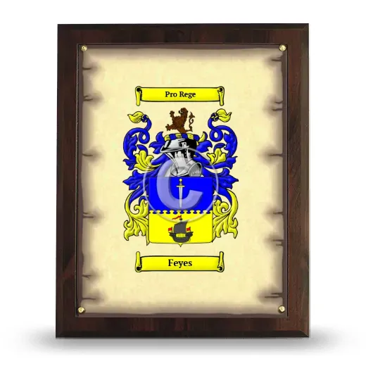 Feyes Coat of Arms Plaque