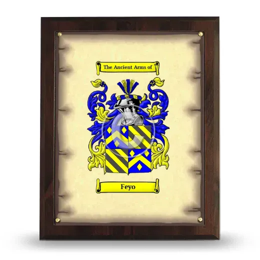 Feyo Coat of Arms Plaque