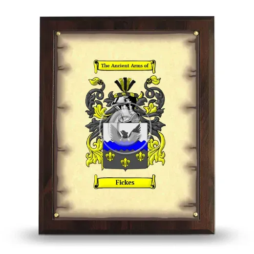 Fickes Coat of Arms Plaque