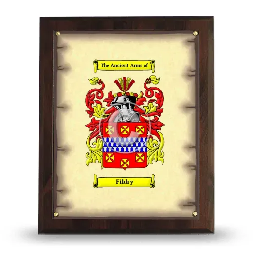 Fildry Coat of Arms Plaque