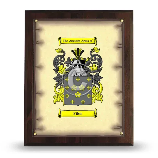 Filer Coat of Arms Plaque