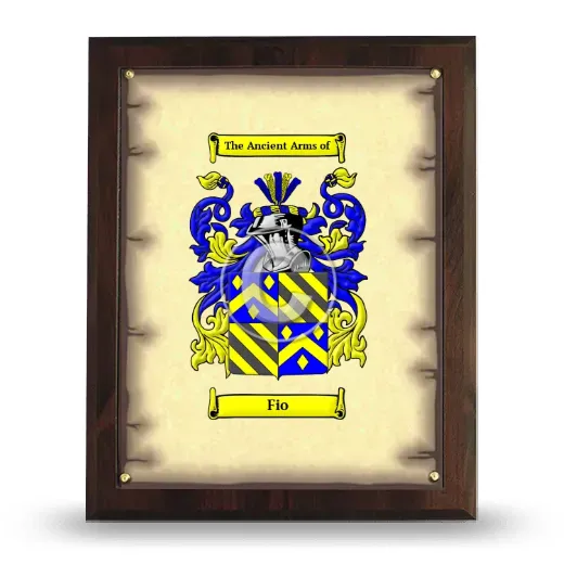 Fio Coat of Arms Plaque