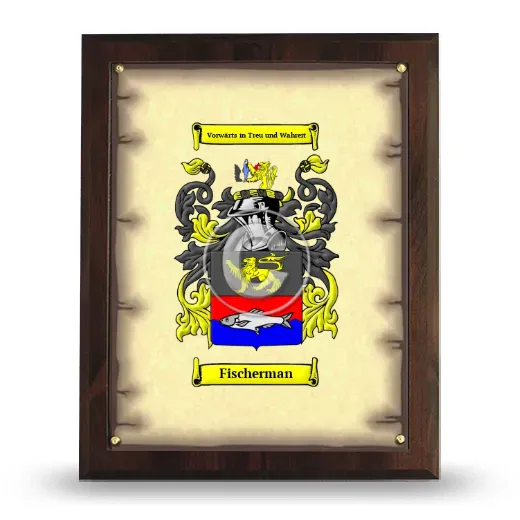 Fischerman Coat of Arms Plaque