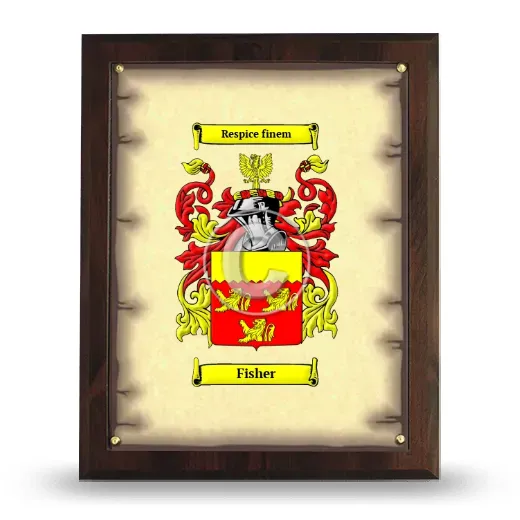Fisher Coat of Arms Plaque