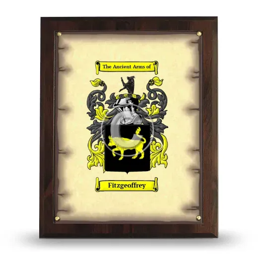 Fitzgeoffrey Coat of Arms Plaque