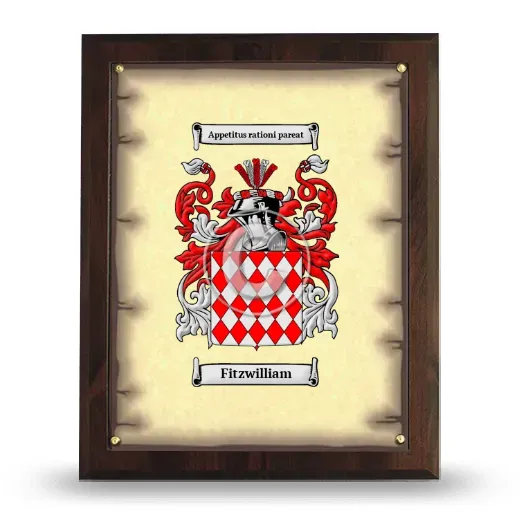 Fitzwilliam Coat of Arms Plaque