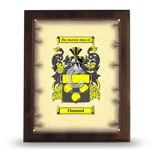 Flamand Coat of Arms Plaque