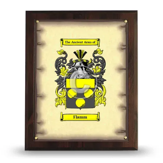 Flamm Coat of Arms Plaque