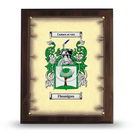 Flannigan Coat of Arms Plaque