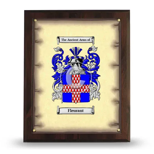 Fleurant Coat of Arms Plaque
