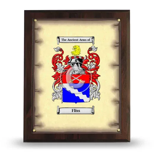 Fliss Coat of Arms Plaque